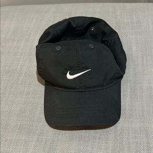 Infant Nike Black Hat with White Swoosh